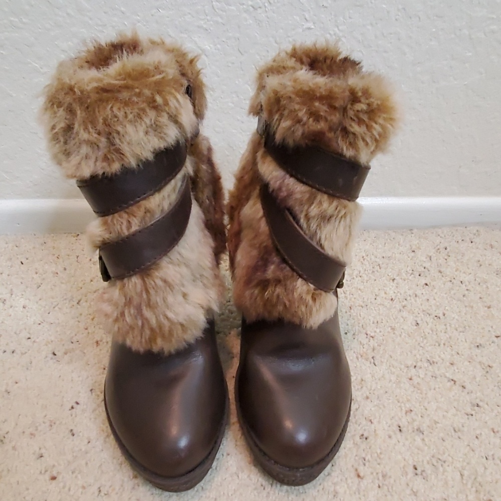 Baby Phat Brown Faux Fur Boots